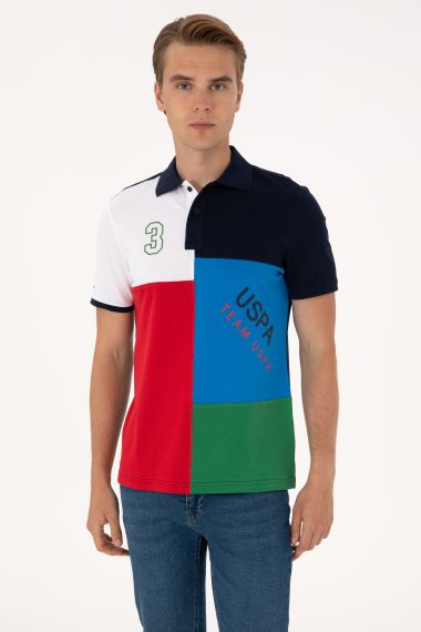 تی شرت یقه پولو آبی کوبالت  رگولار  مردانه یو اس پولو | US POLO ASSN