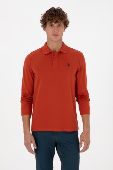 سویشرت بیسیک  آجری  رگولار  مردانه یو اس پولو | US POLO ASSN