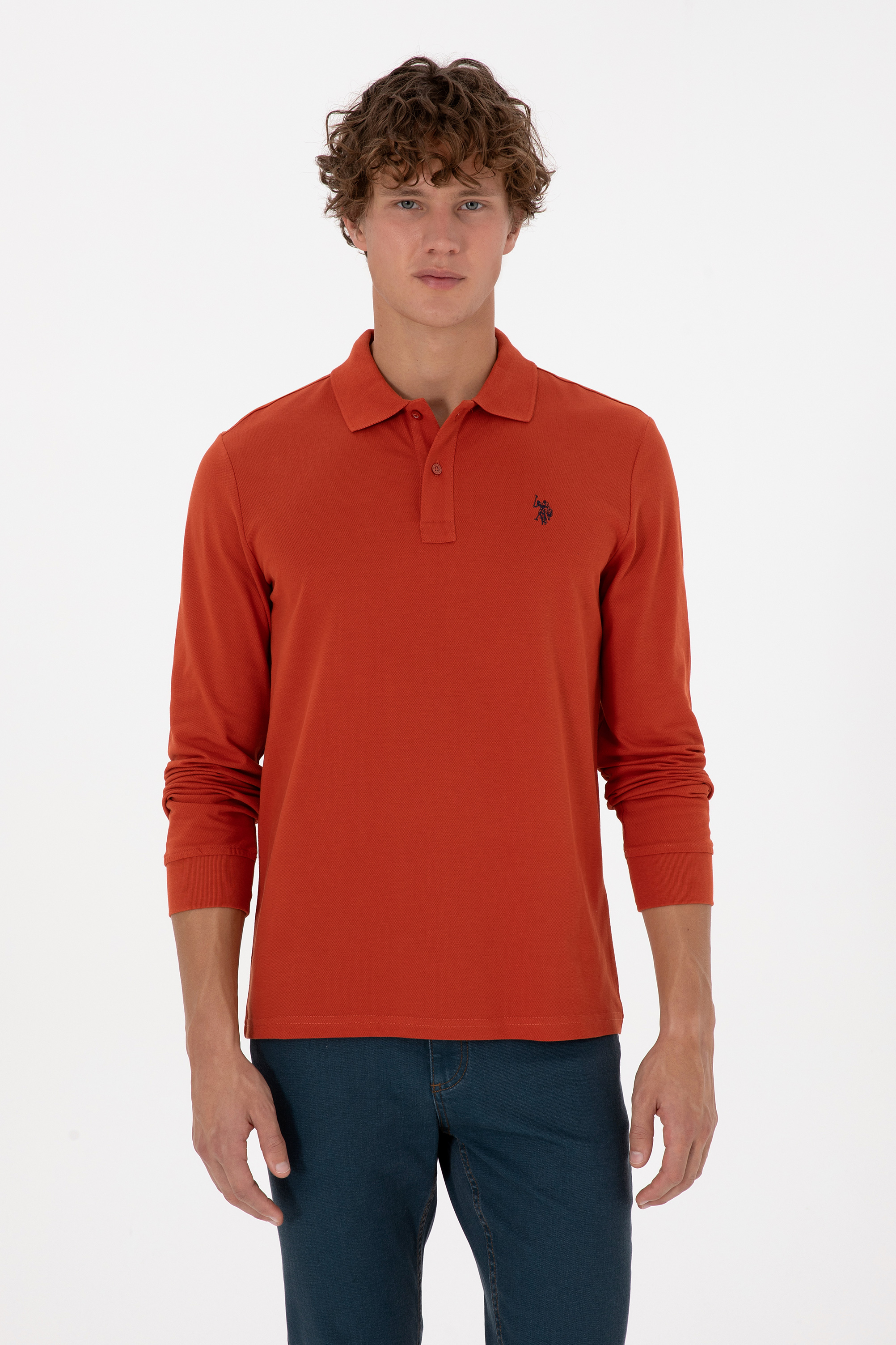 سویشرت بیسیک آجری رگولار مردانه یو اس پولو | US POLO ASSN