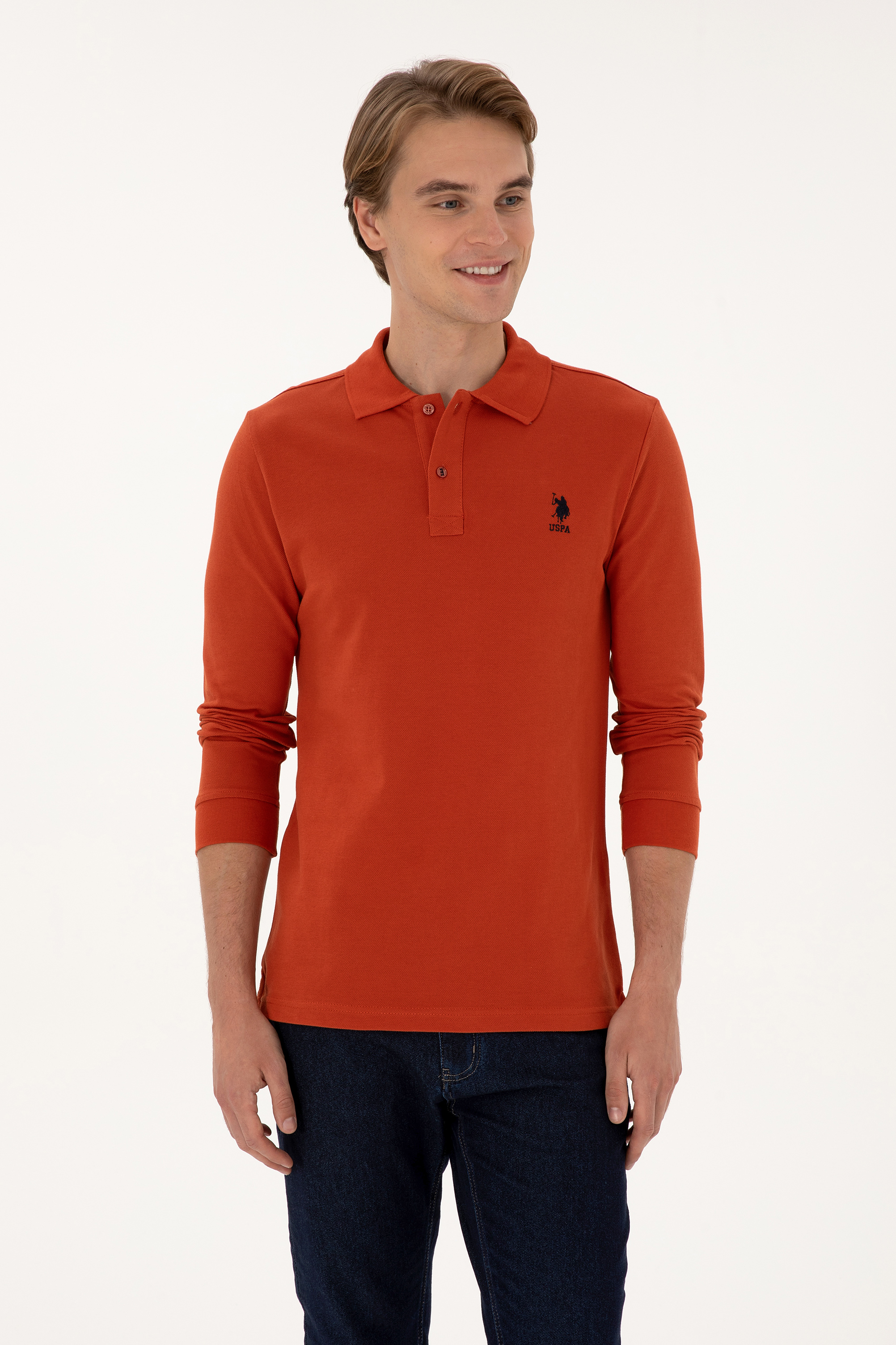 سویشرت بیسیک آجری رگولار مردانه یو اس پولو | US POLO ASSN