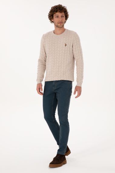 شلوار جین  آبی نفتی  اندامی  مردانه یو اس پولو | US POLO ASSN