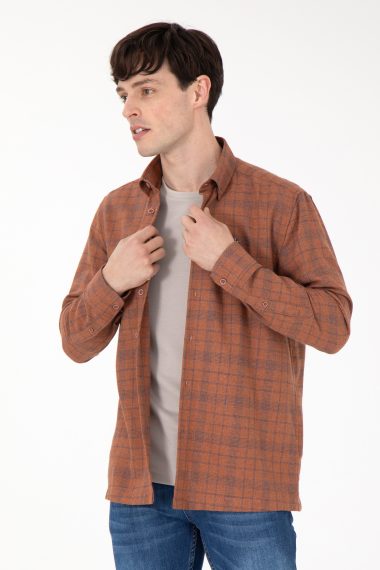 پیراهن  آجری  ریلکس  مردانه یو اس پولو | US POLO ASSN