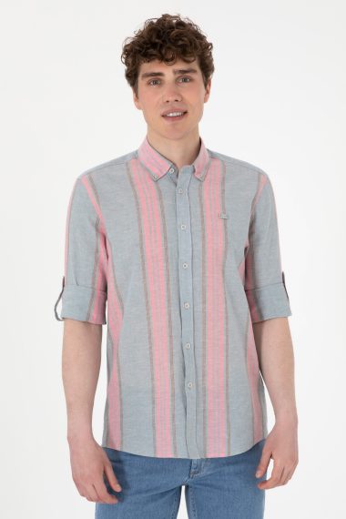 پیراهن  آلبالویی  رگولار  مردانه یو اس پولو | US POLO ASSN