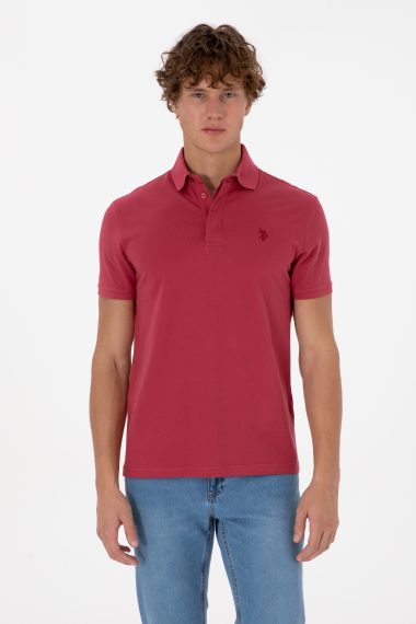 تی شرت بیسیک  آلبالویی  اندامی  مردانه یو اس پولو | US POLO ASSN