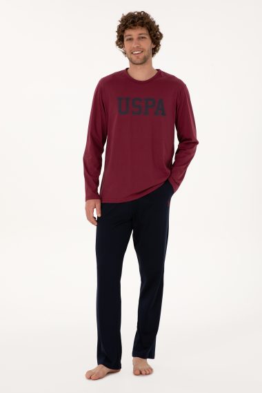 ست پیژامه  آلبالویی  استاندارد فیت  مردانه یو اس پولو | US POLO ASSN