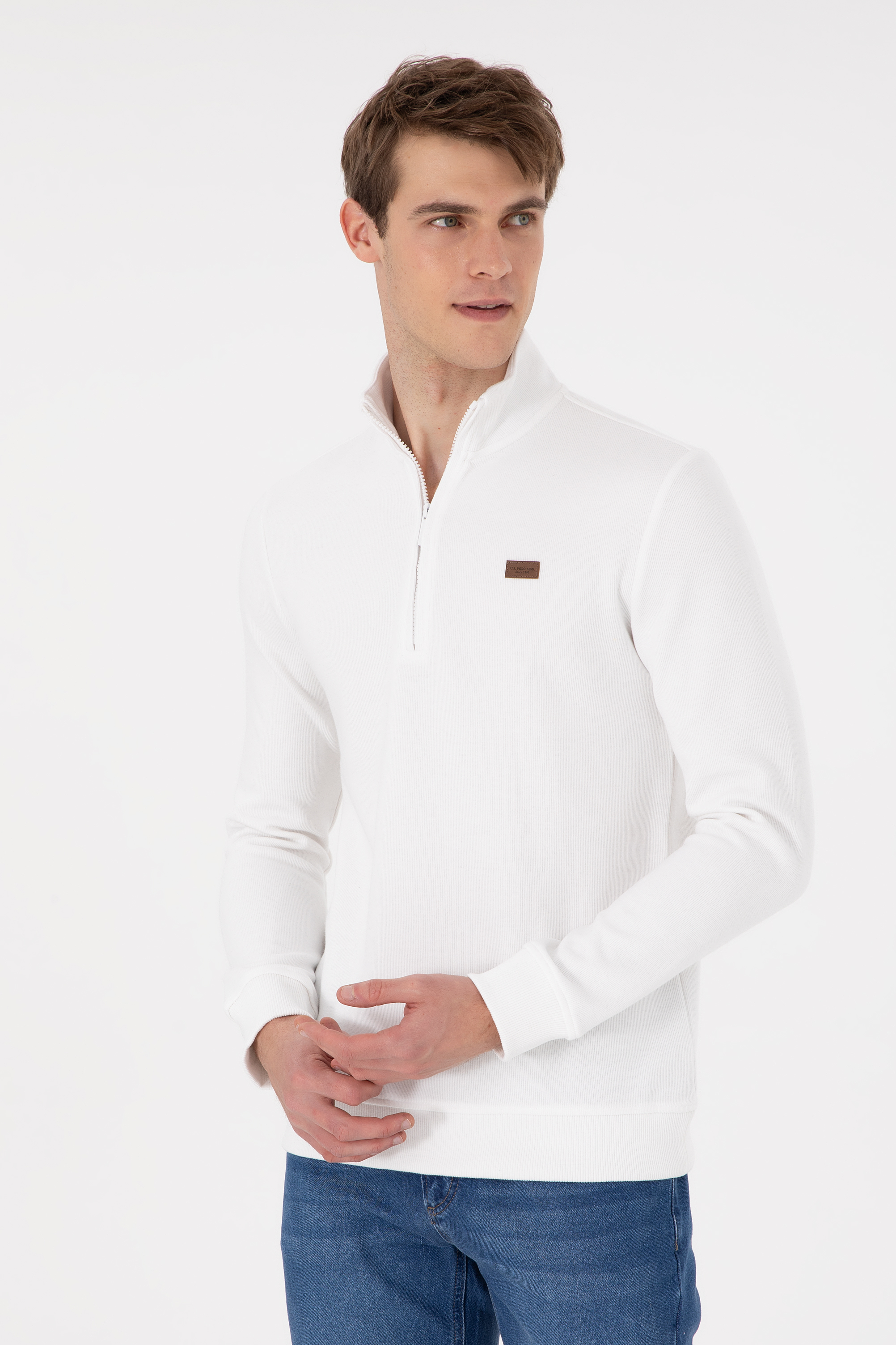 سویشرت بیسیک یقه ایستاده اکرو رگولار مردانه یو اس پولو | US POLO ASSN