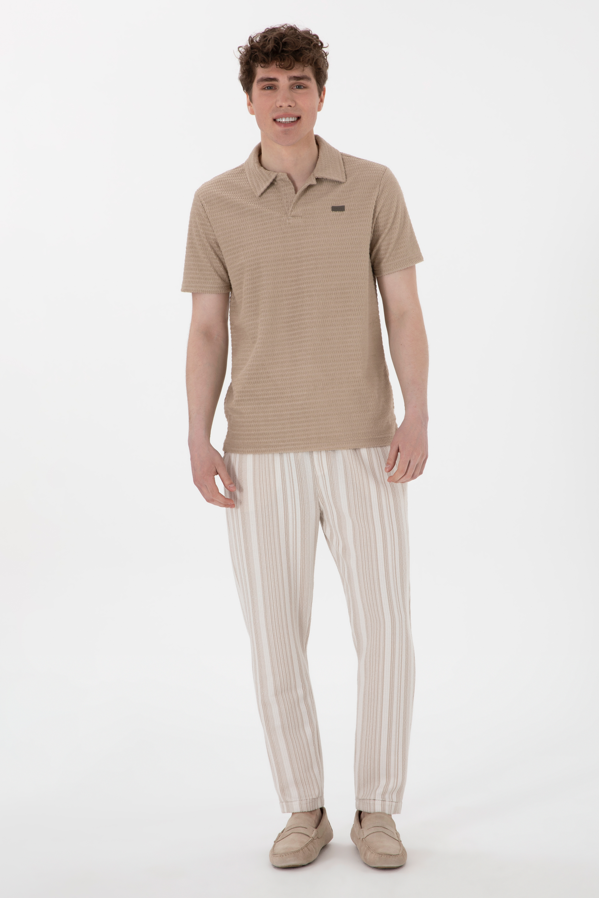 شلوار ورزشی بژ رگولار مردانه یو اس پولو | US POLO ASSN