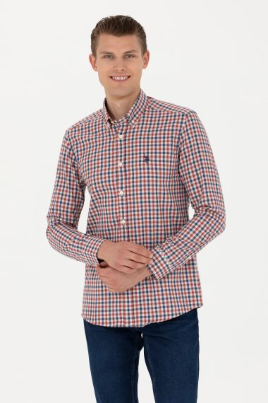 پیراهن  بورگاندی  اندامی  مردانه یو اس پولو | US POLO ASSN
