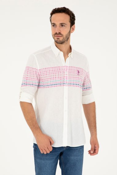 پیراهن  بنفش  رگولار  مردانه یو اس پولو | US POLO ASSN