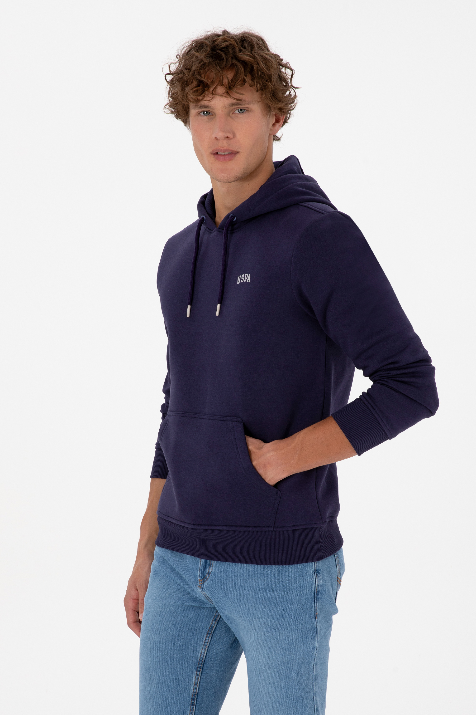 سویشرت بیسیک بنفش رگولار مردانه یو اس پولو | US POLO ASSN