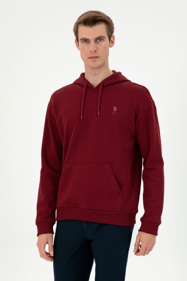 سویشرت بیسیک  بورگاندی  ریلکس  مردانه یو اس پولو | US POLO ASSN