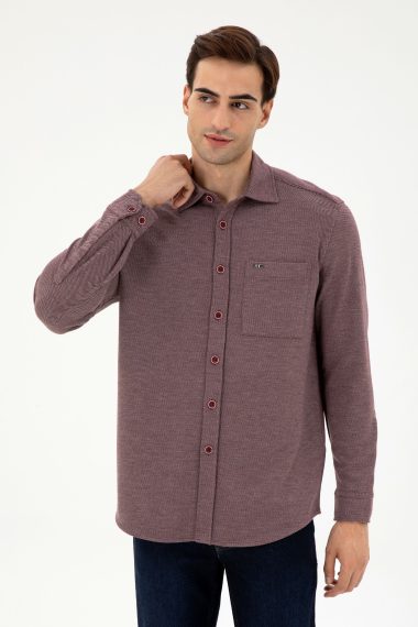 پیراهن  بورگاندی  ریلکس  مردانه یو اس پولو | US POLO ASSN