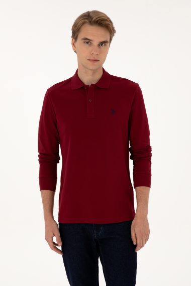 سویشرت بیسیک  بورگاندی  رگولار  مردانه یو اس پولو | US POLO ASSN