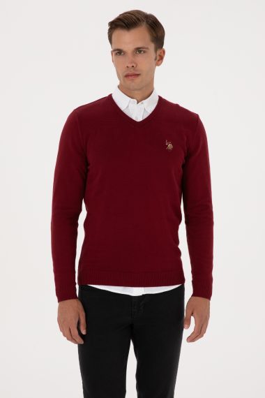 بافت بیسیک  بورگاندی  اندامی  مردانه یو اس پولو | US POLO ASSN