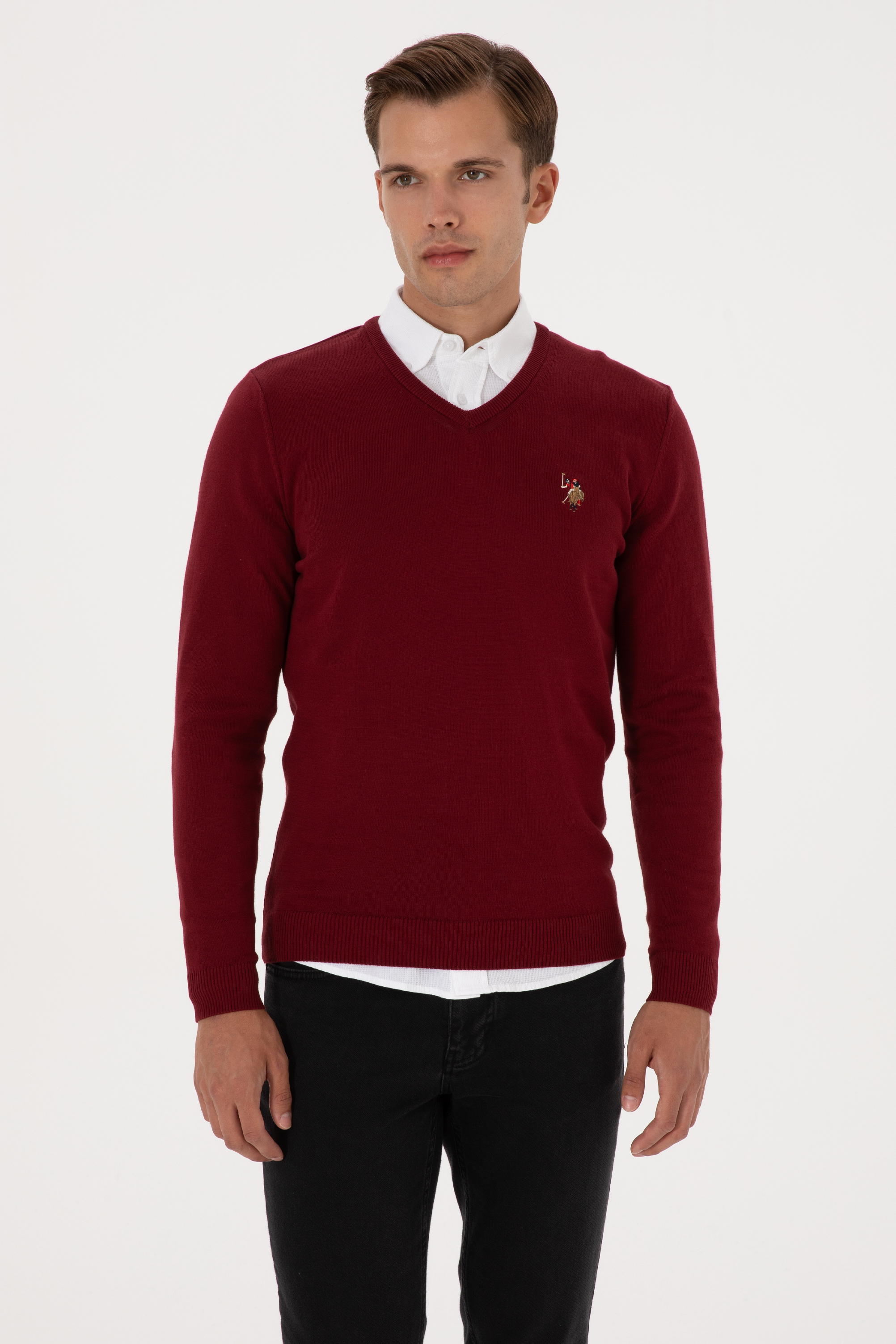 بافت بیسیک بورگاندی اندامی مردانه یو اس پولو | US POLO ASSN