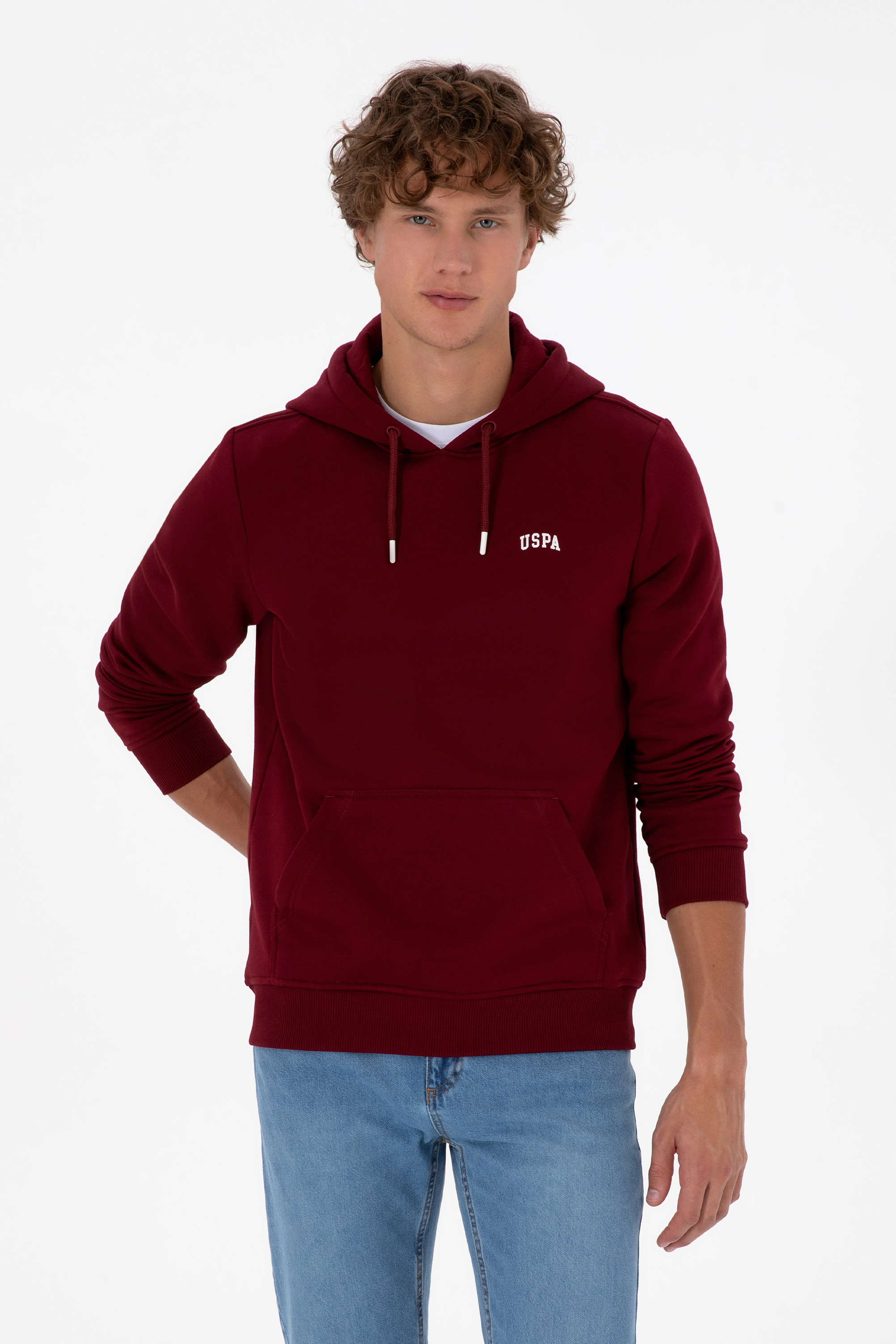 سویشرت بیسیک بورگاندی رگولار مردانه یو اس پولو | US POLO ASSN