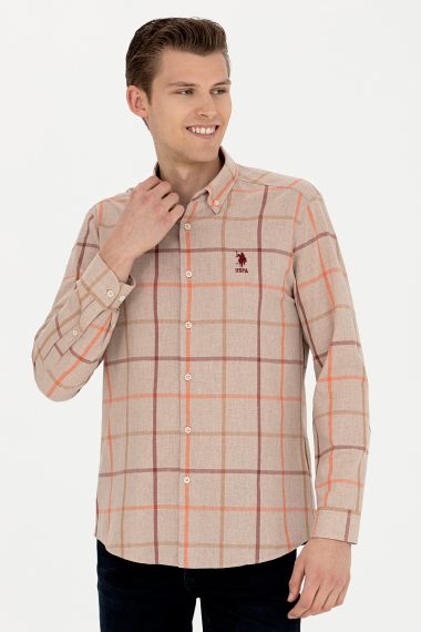 پیراهن  خاکستری  رگولار  مردانه یو اس پولو | US POLO ASSN
