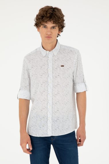 پیراهن  خاکستری  رگولار  مردانه یو اس پولو | US POLO ASSN