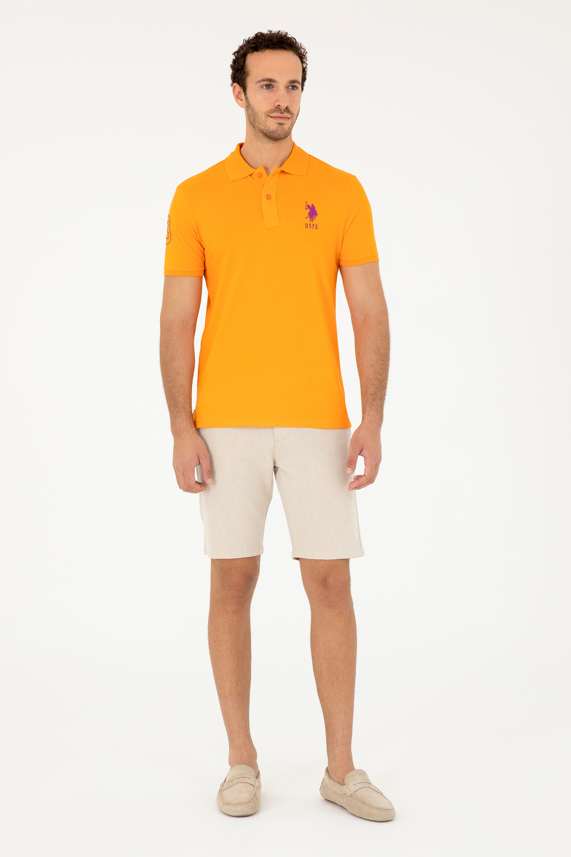 شلوارک خاکستری رگولار مردانه یو اس پولو | US POLO ASSN