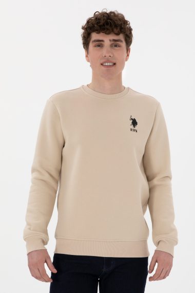 سویشرت یقه گرد خاکستری  رگولار آستین بلند مردانه یو اس پولو | US POLO ASSN