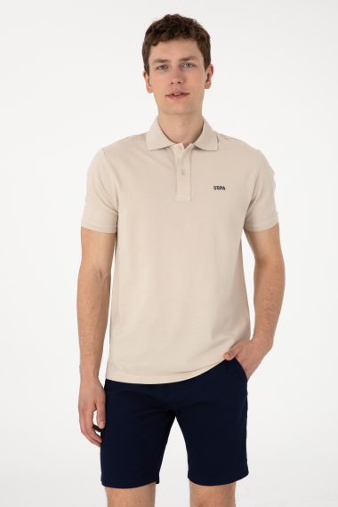 تی شرت بیسیک یقه پولو خاکستری  رگولار  مردانه یو اس پولو | US POLO ASSN