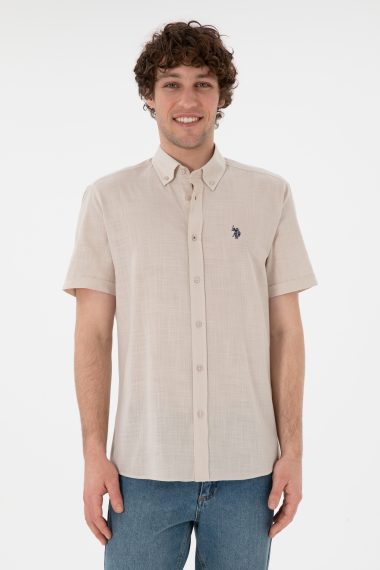 پیراهن  خاکستری  رگولار  مردانه یو اس پولو | US POLO ASSN