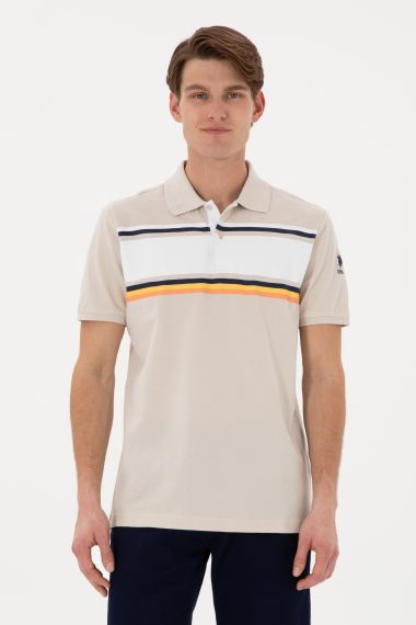تی شرت یقه پولو خاکستری  رگولار  مردانه یو اس پولو | US POLO ASSN