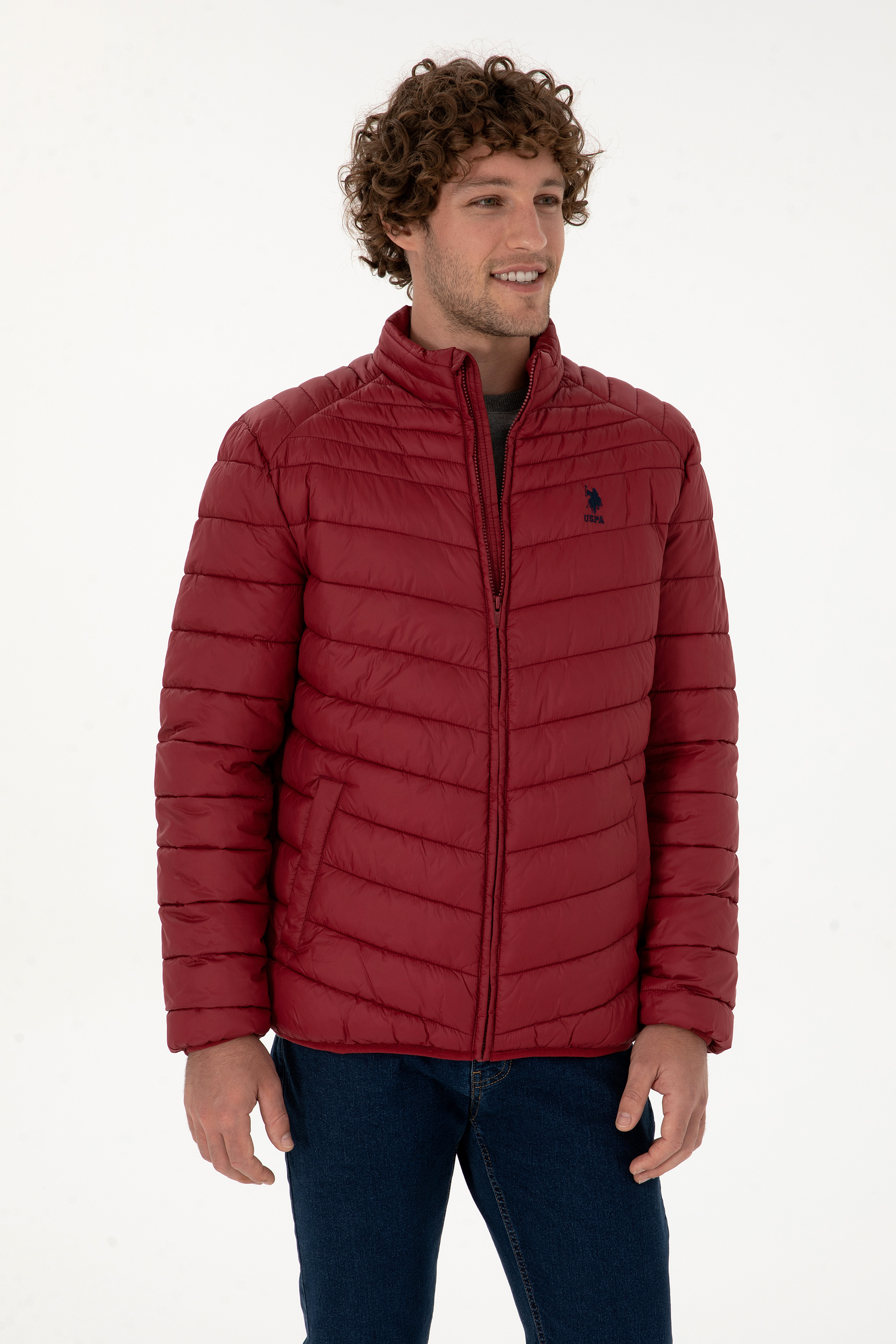 کاپشن بورگاندی بیسیک مردانه یو اس پولو | US POLO ASSN