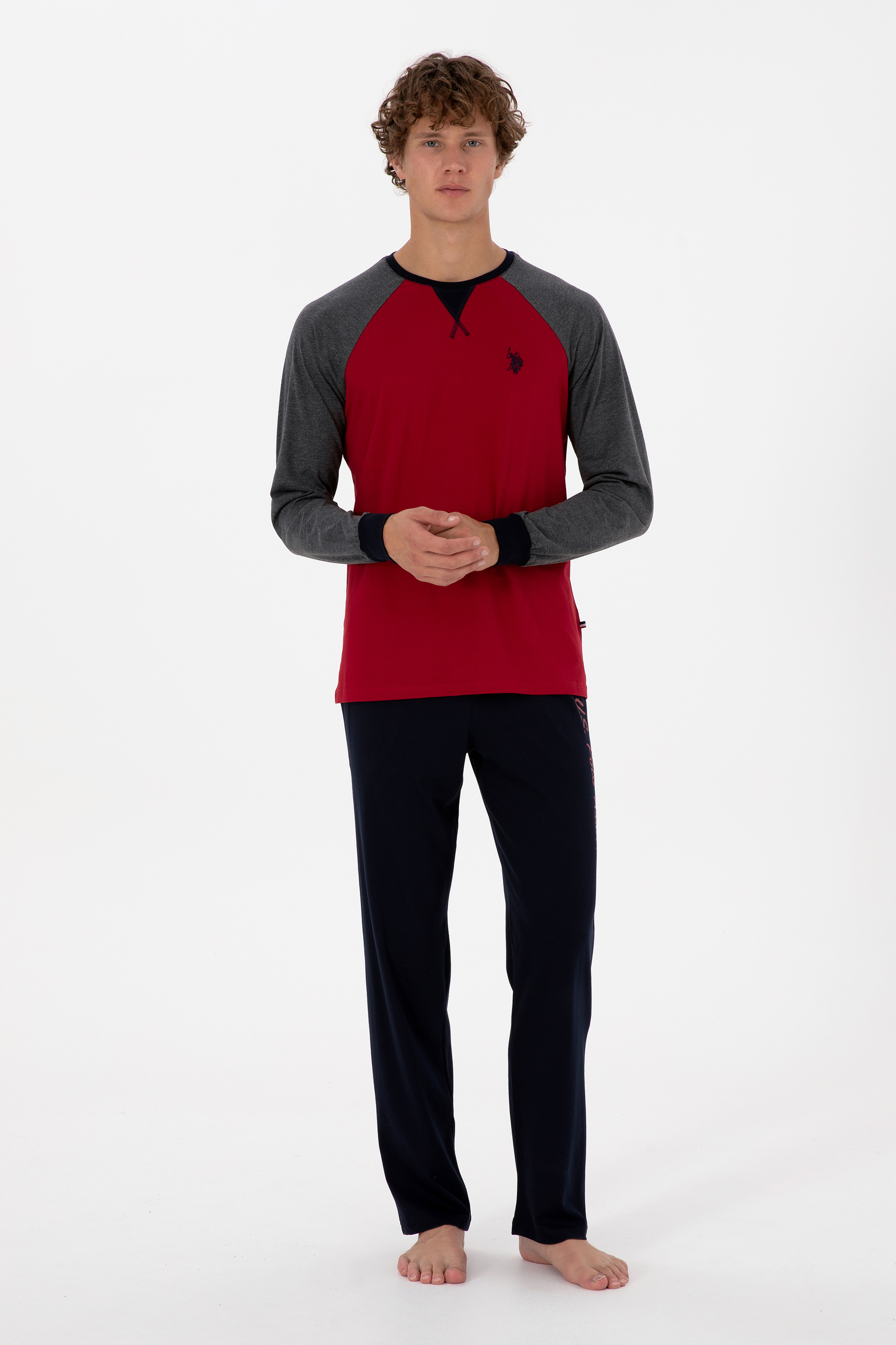 ست پیژامه بورگاندی استاندارد فیت مردانه یو اس پولو | US POLO ASSN