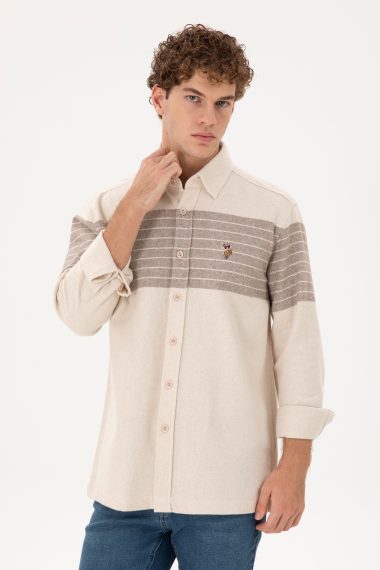 پیراهن  خاکستری  ریلکس  مردانه یو اس پولو | US POLO ASSN