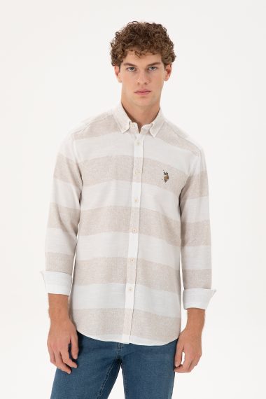 پیراهن  خاکستری  رگولار  مردانه یو اس پولو | US POLO ASSN