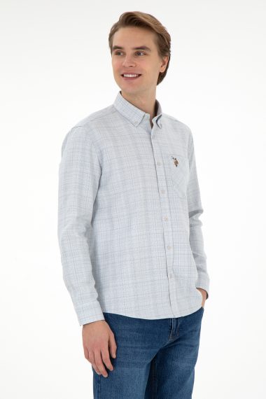 پیراهن  خاکستری  رگولار  مردانه یو اس پولو | US POLO ASSN