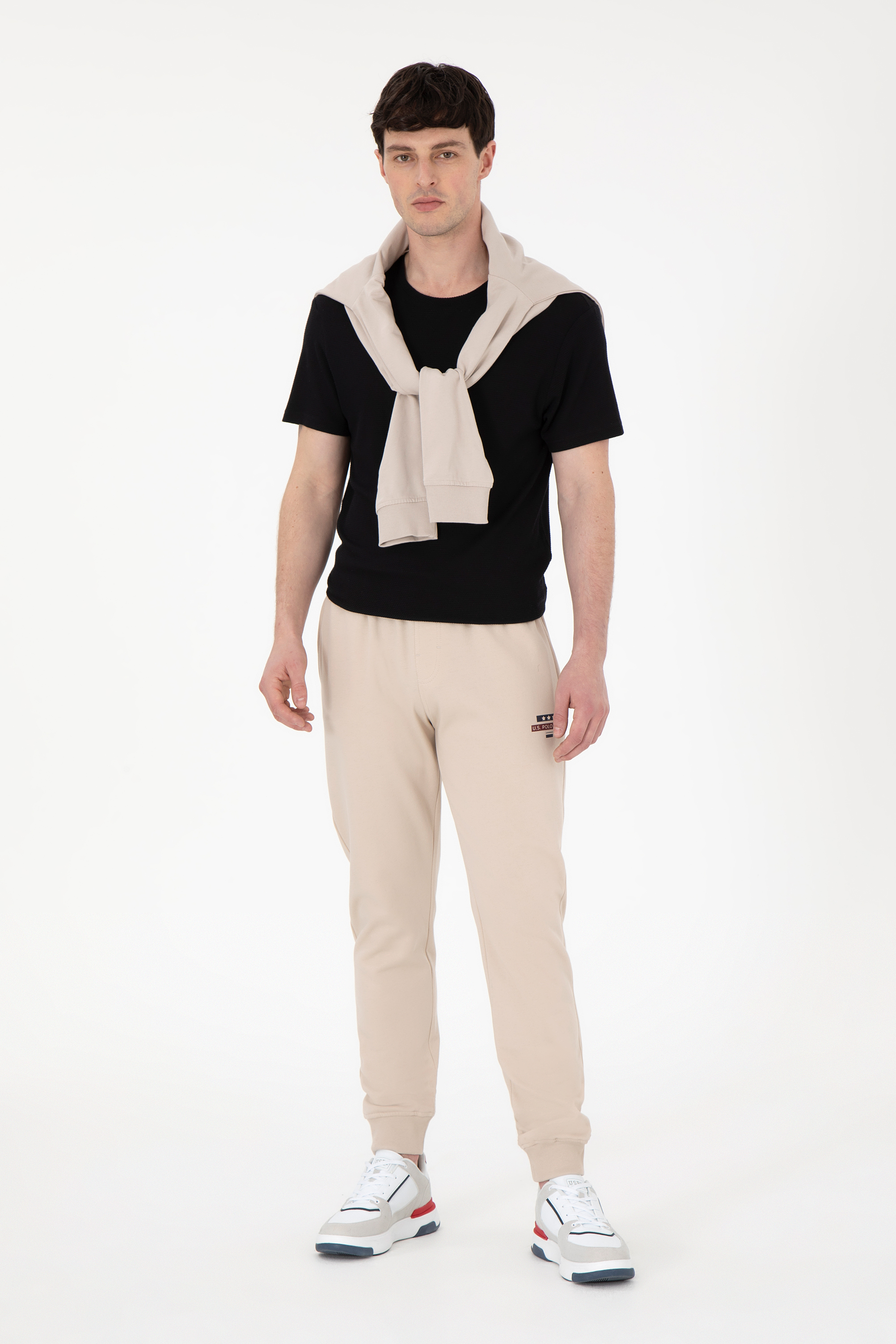 شلوار ورزشی خاکستری رگولار مردانه یو اس پولو | US POLO ASSN
