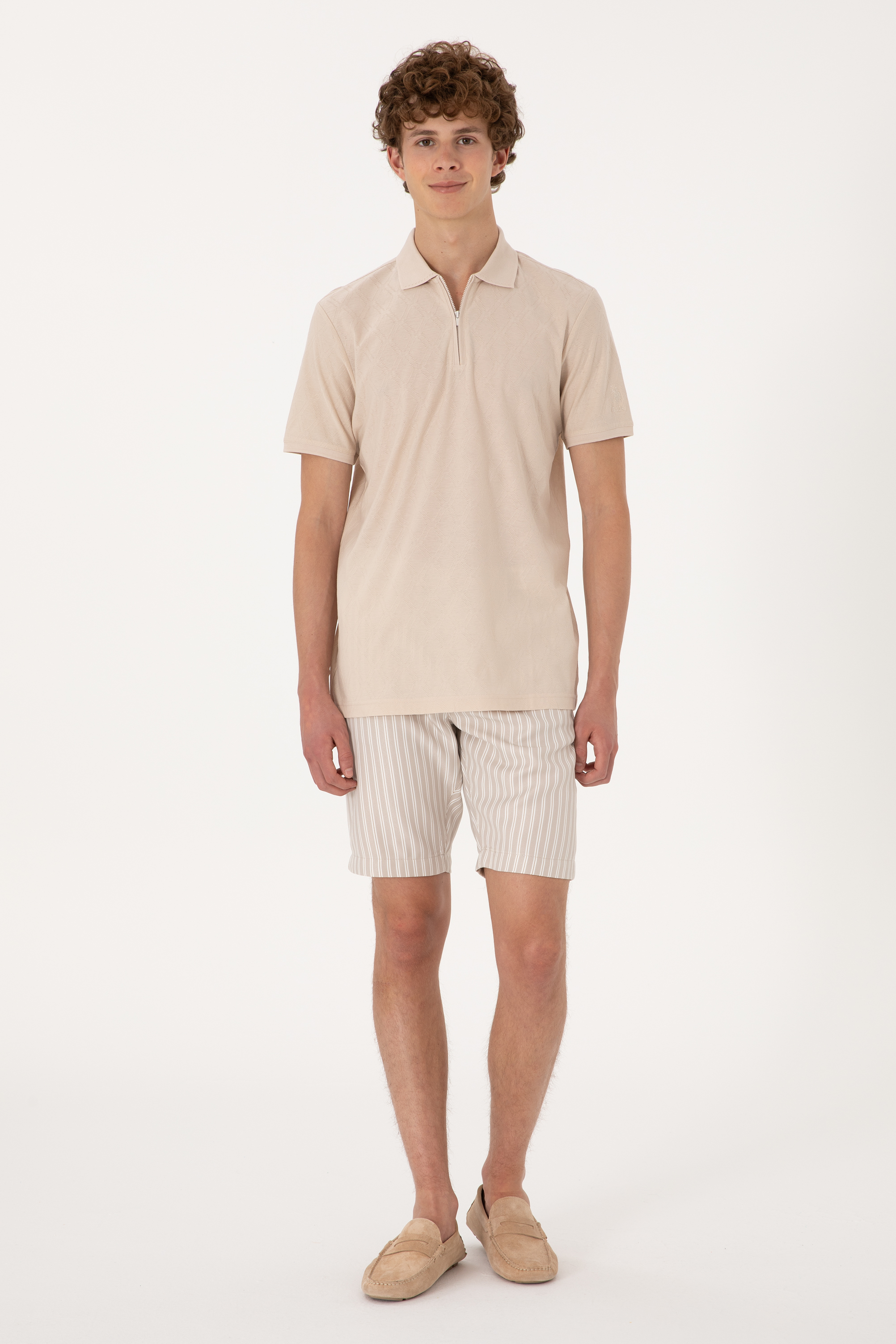 شلوارک خاکستری رگولار مردانه یو اس پولو | US POLO ASSN