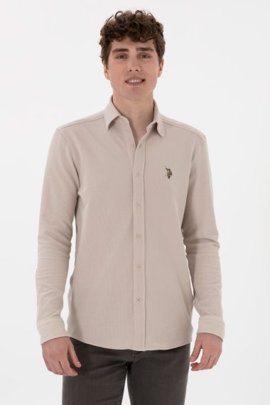 پیراهن  خاکستری  رگولار  مردانه یو اس پولو | US POLO ASSN