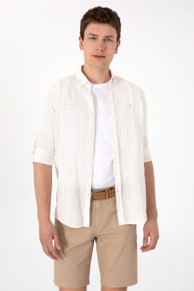 پیراهن  خاکستری  رگولار  مردانه یو اس پولو | US POLO ASSN