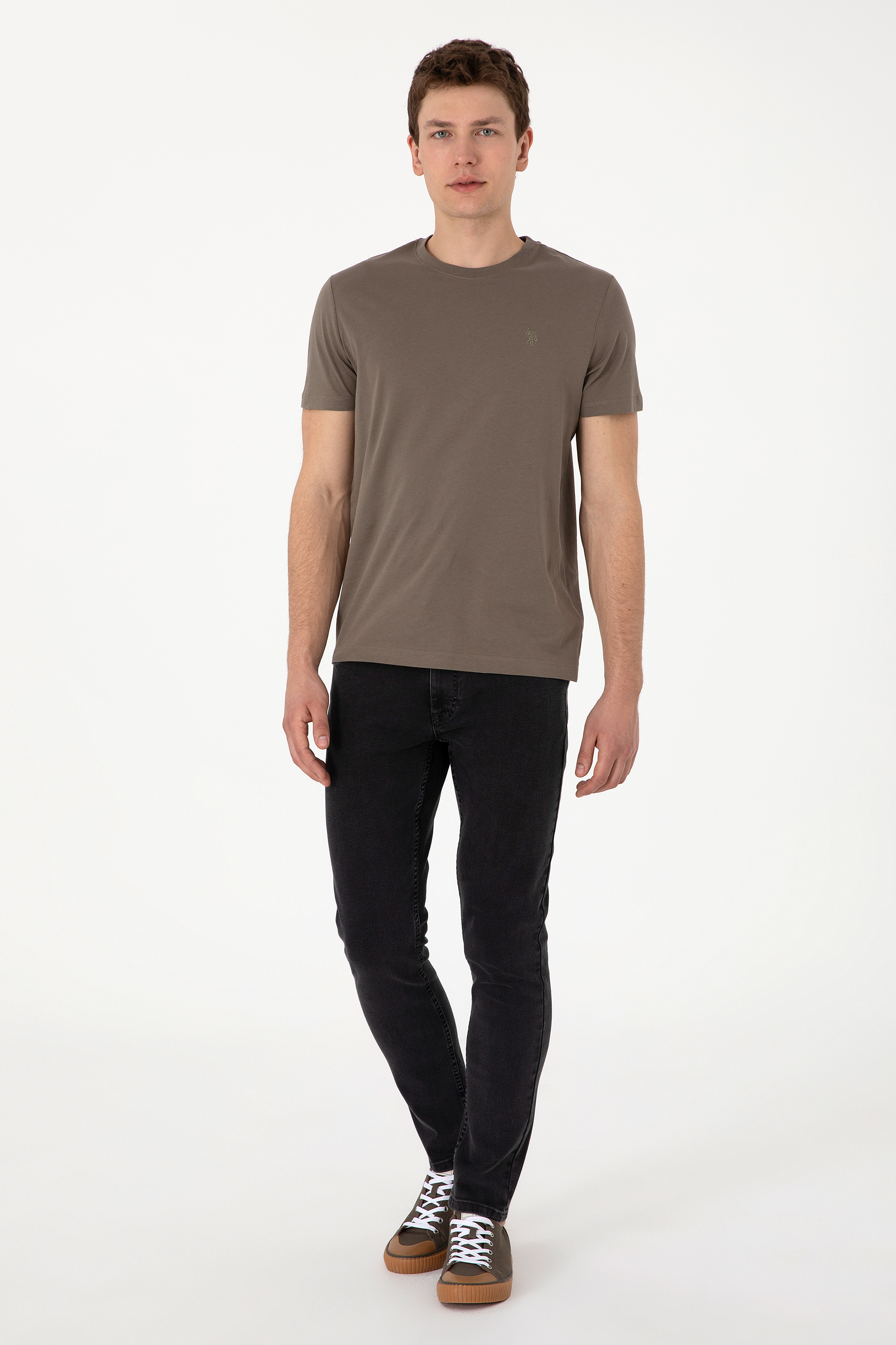 شلوار جین خاکستری اندامی مردانه یو اس پولو | US POLO ASSN