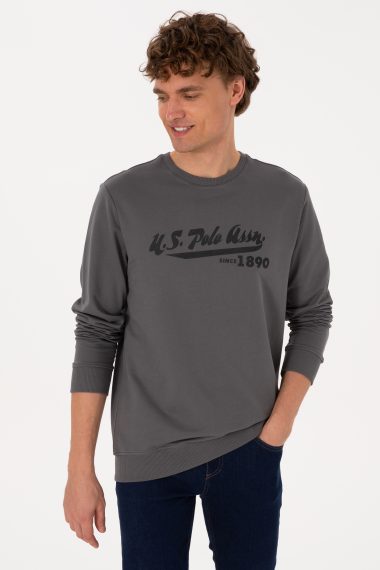 سویشرت  خاکستری  رگولار  مردانه یو اس پولو | US POLO ASSN