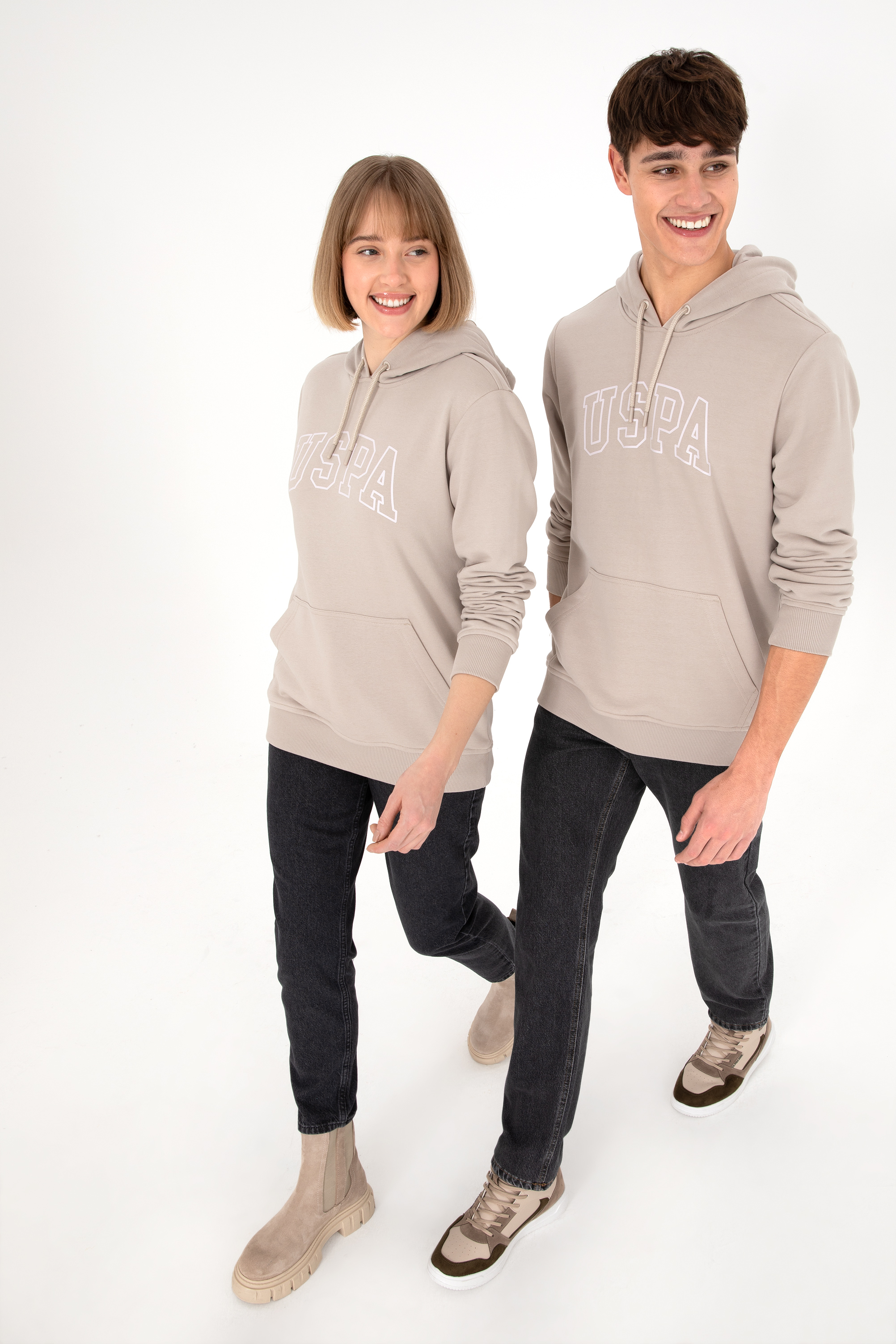 سویشرت بیسیک خاکستری رگولار مردانه یو اس پولو | US POLO ASSN