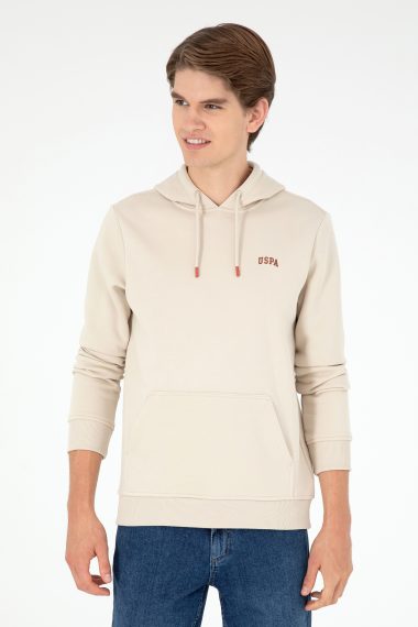 سویشرت هودی بیسیک  خاکستری  رگولار  مردانه یو اس پولو | US POLO ASSN