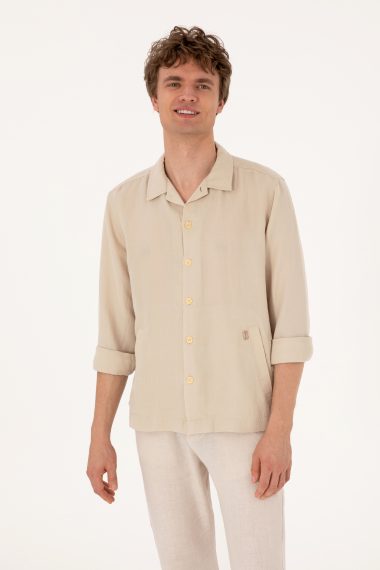 پیراهن  خاکستری  ریلکس  مردانه یو اس پولو | US POLO ASSN