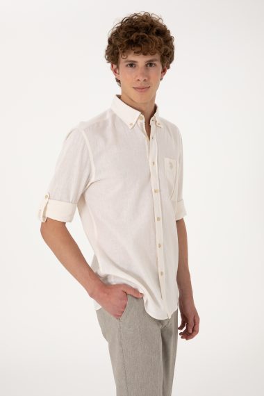 پیراهن  خاکستری  رگولار  مردانه یو اس پولو | US POLO ASSN