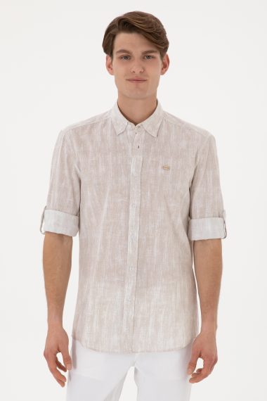 پیراهن  خاکستری  رگولار  مردانه یو اس پولو | US POLO ASSN