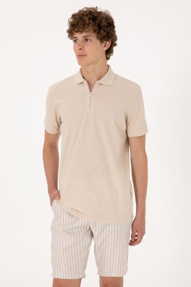 تی شرت یقه پولو خاکستری  رگولار  مردانه یو اس پولو | US POLO ASSN