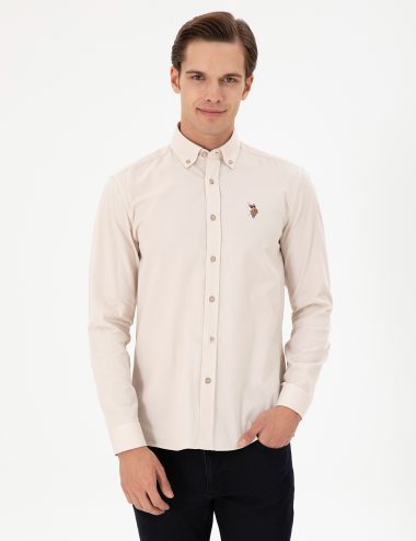 پیراهن  خاکستری  رگولار  مردانه یو اس پولو | US POLO ASSN