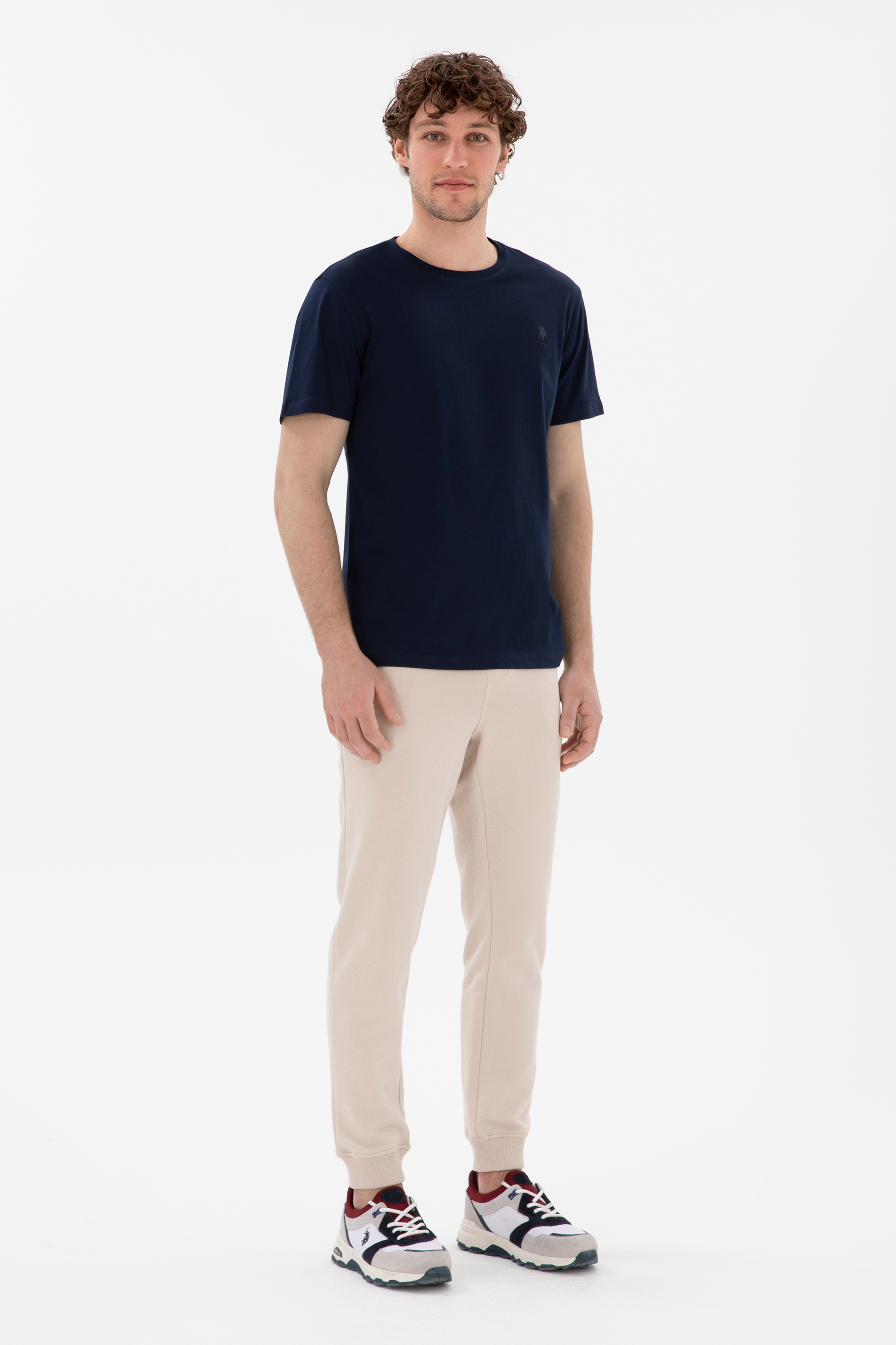 شلوار ورزشی خاکستری اندامی مردانه یو اس پولو | US POLO ASSN