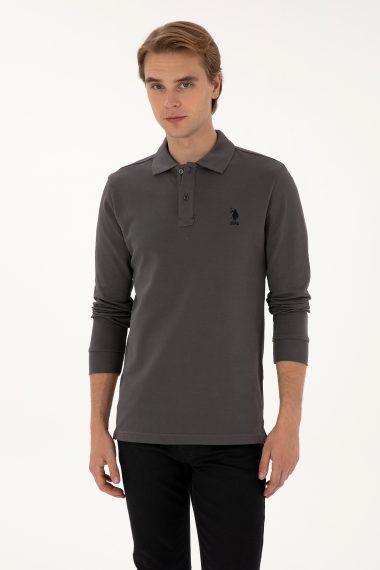 سویشرت بیسیک  خاکستری  رگولار  مردانه یو اس پولو | US POLO ASSN