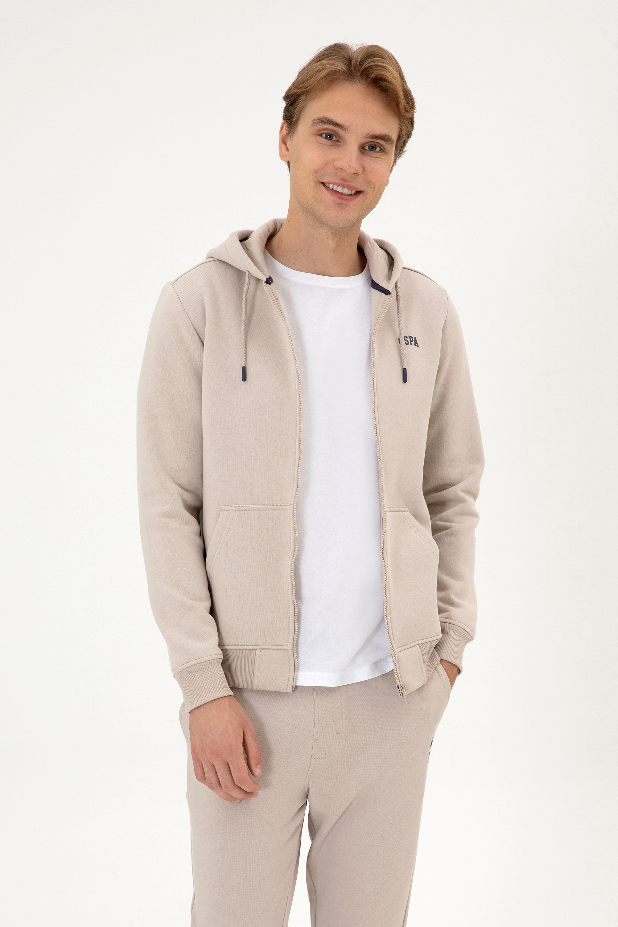 ژاکت خاکستری رگولار مردانه یو اس پولو | US POLO ASSN