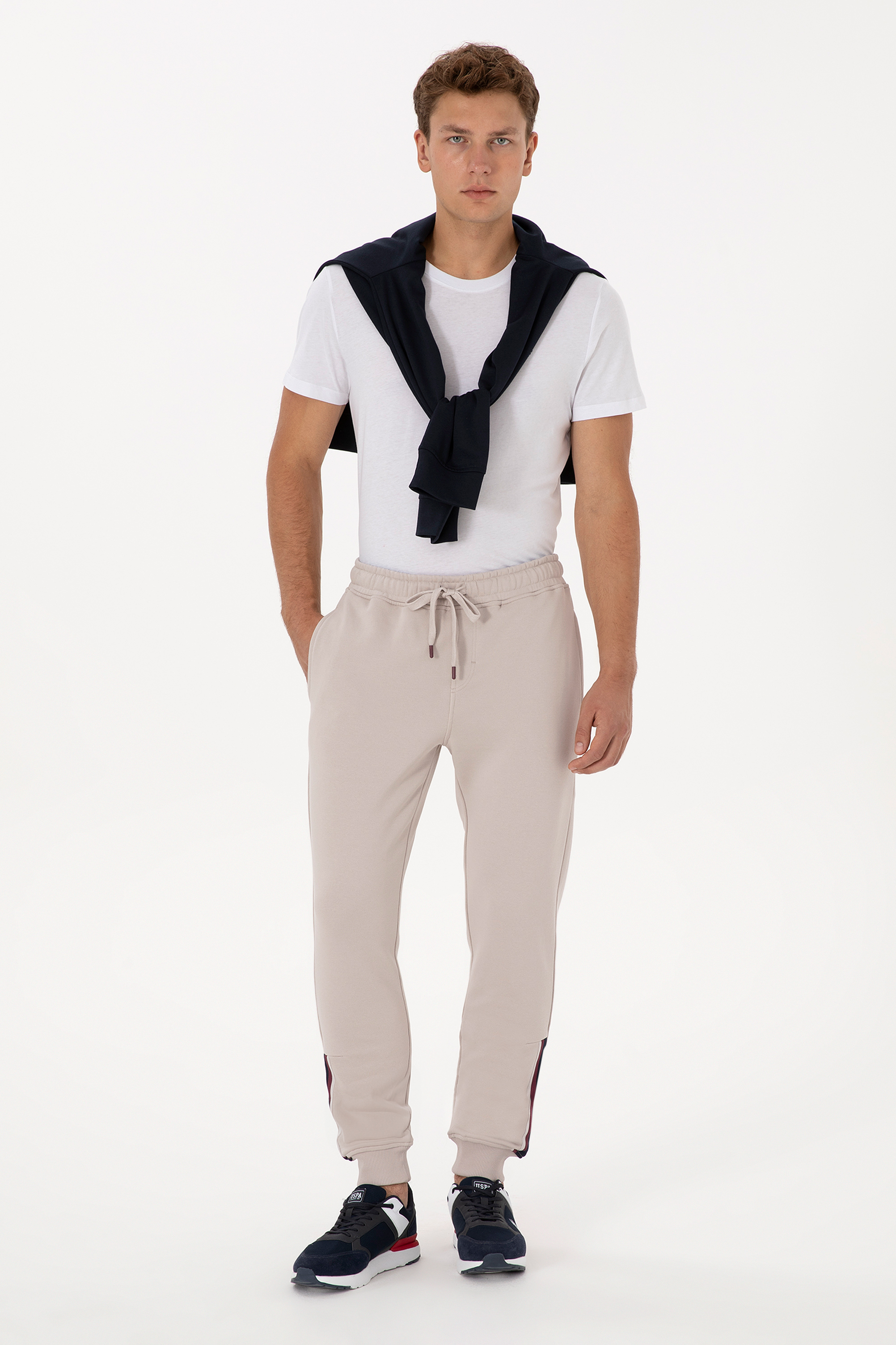 شلوار ورزشی خاکستری رگولار مردانه یو اس پولو | US POLO ASSN