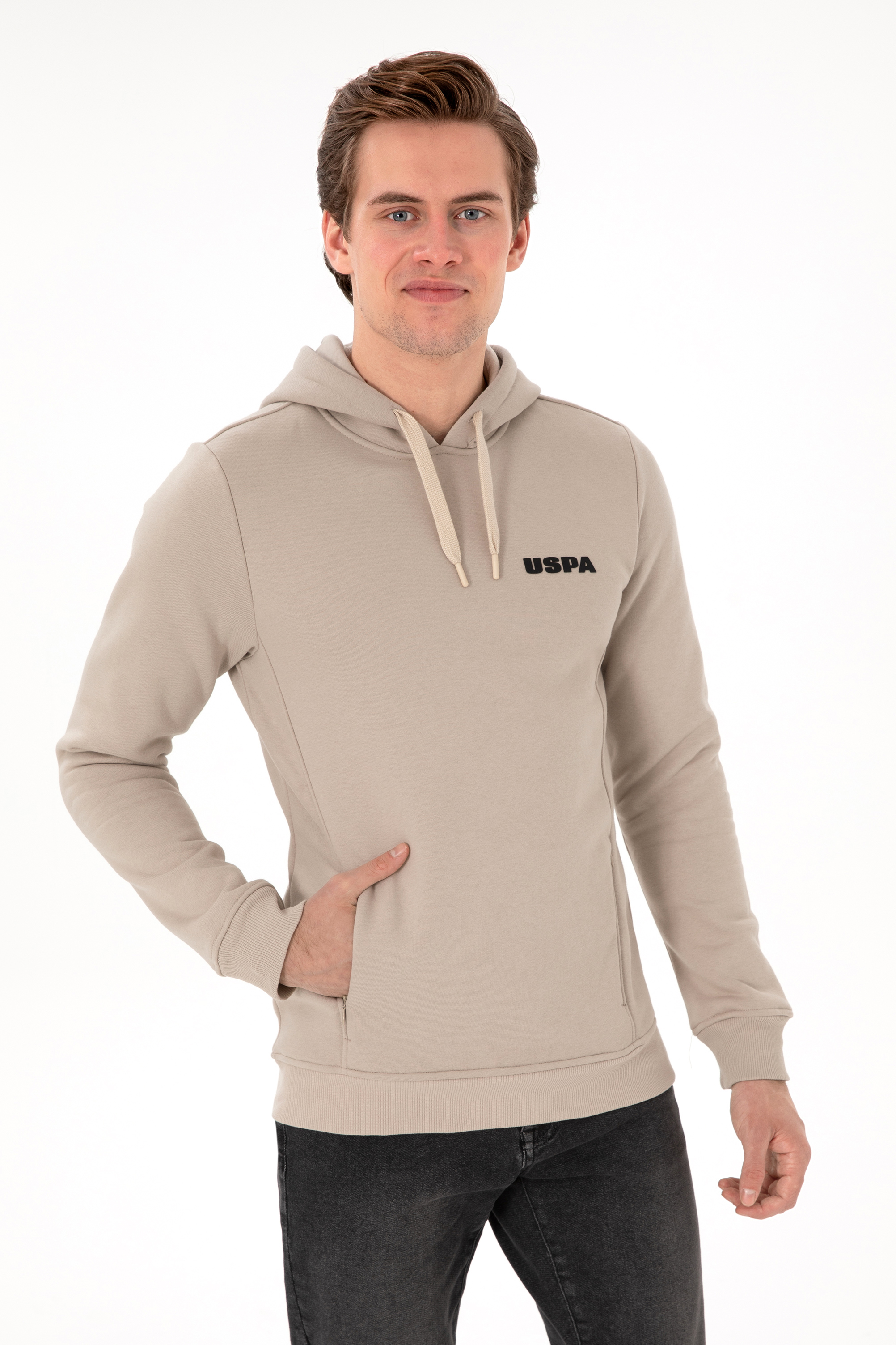 سویشرت خاکستری رگولار مردانه یو اس پولو | US POLO ASSN